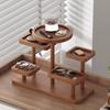 Large Capacity Wooden Storage Rack Decorative Waterproof Jewelry Display Rack Space Saving Moisture-proof