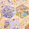 Miniature Scene Sticker Miniature Simulated Cabin Scene Sticker for Scrapbooking Journal Notebook Photo Album Phone Case
