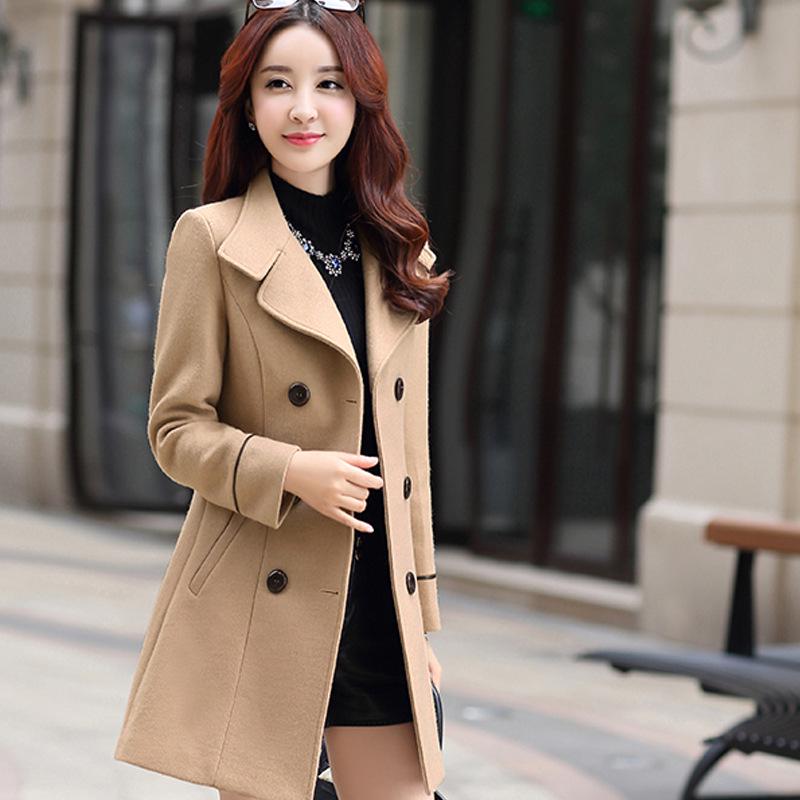 Women's Fall Medium-length Slim Solid Color Comfortable Jacket