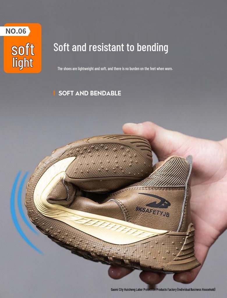 Insulated 6KV Men's Work Shoes with Plastic Toe Cap, Anti-Smash, Anti-Puncture, Anti-Slip, and Wear-Resistant Protection