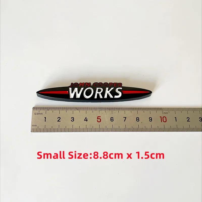 New 3D Metal John Cooper Works Car Front Grill Emblem Badge For Mini Cooper S R50 R52 R53 R55 R56 F54 F55 F56 F60 Accessories