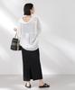 Nano Universe Sheer Oversized Size F Women's Shirt, 030, White, 673-5120318