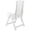 vidaXL 2 Pieces Adjustable Folding Chairs Made of Plastic, White