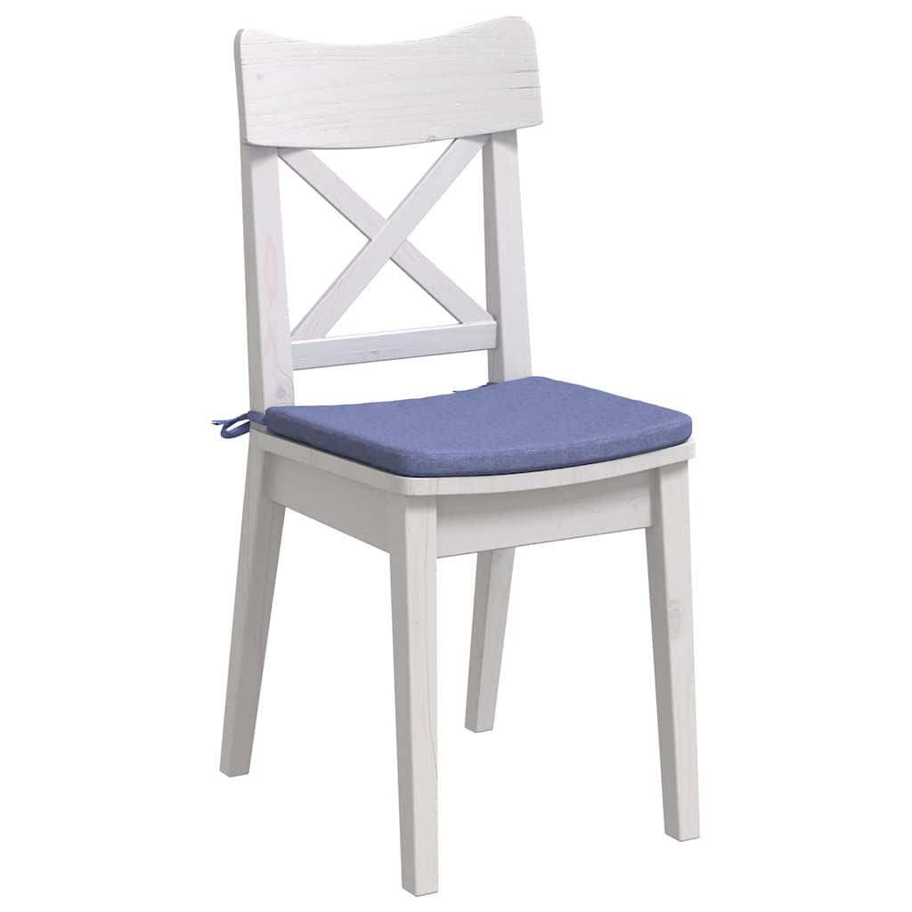 Seat Cushions 4 pcs. Fabric Denim Blue 40 x 40 x 3 cm
