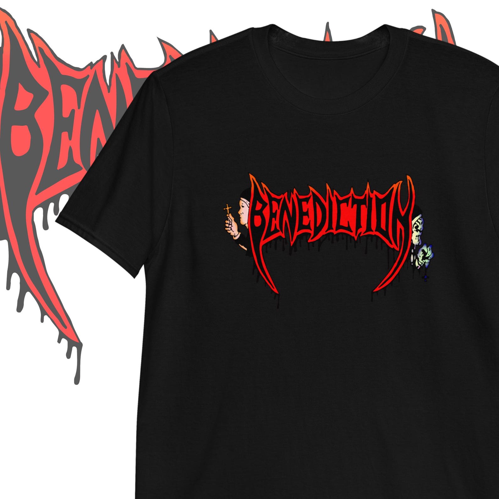 Benediction T shirt Old School Metal Clothing S