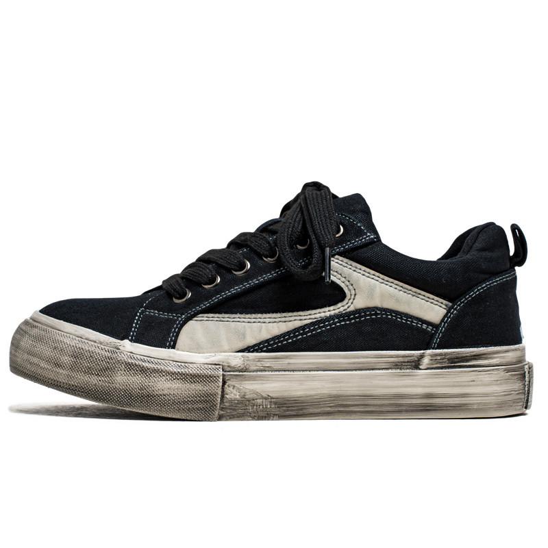 Nowe sportowe i rekreacyjne buty do deskorolki Retro stare brudne buty prane męskie buty płócienne uniwersalne buty męskie