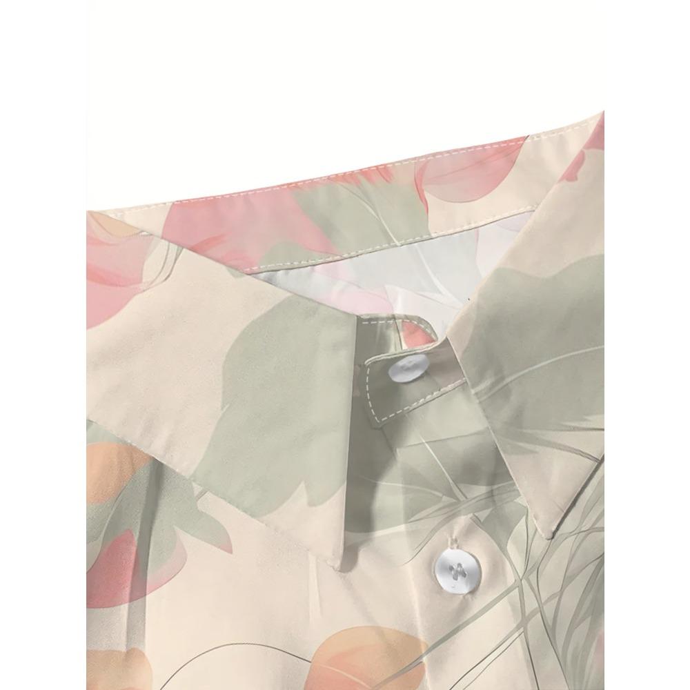 2026 New Women's Long-sleeved Shirt, Fresh and Elegant Flower-printed Slim-fitting Top