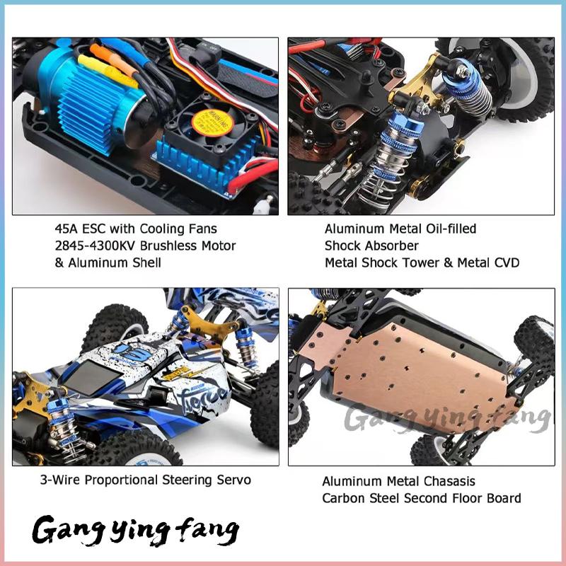 1/12 124017 Wltoys -V8  2.4G Racing RC Cars 4WD Brushless Motor 75Km/H High Speed Remote Control Off-road Drift Toys For Aduit