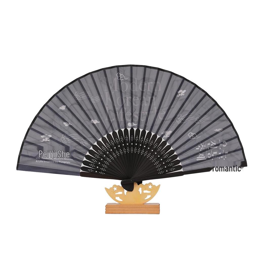 Custom Silk Paper Surface Bamboo Fan: Personalized Eco-friendly Souvenir Gift