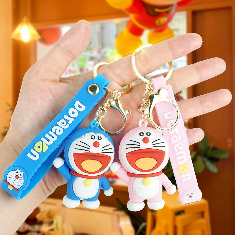 Doraemon Blue Cat Keychain Ring: Cute Robot Companion for Bags & Cars
