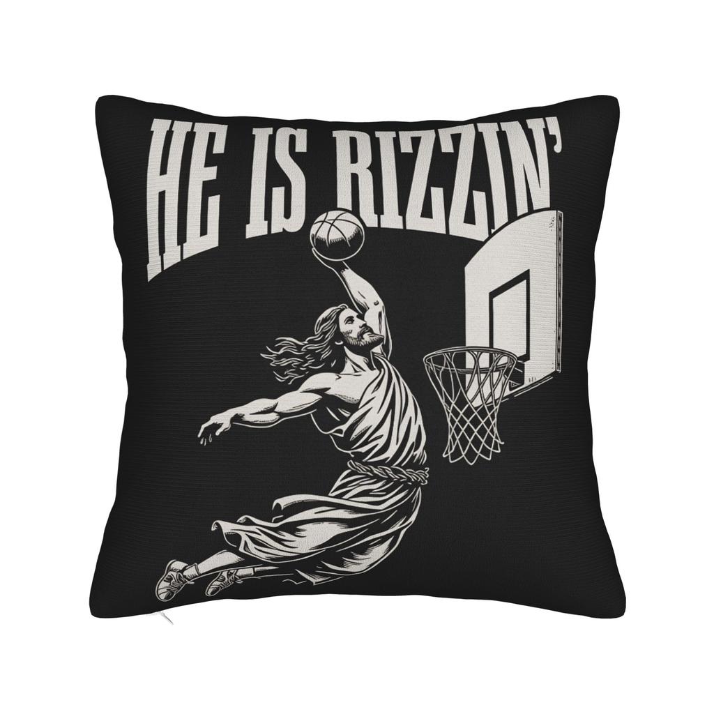 Pillow Cover He Is Risen Boho Easter Christian Jesus Vintage Pillow Case For Sofa Bedroom Home Decor Pillowcases