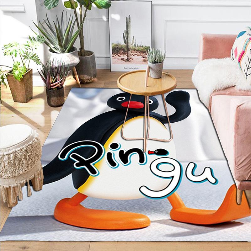 Pingu (cartoon Penguin) Rug Floor Mat for Living Room or Bedroom Soft and Comfortable Carpet a Gift for Birthday and Holiday.