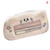 1Pcs Big Capacity Cute Cat Plush Pencil Case 2 Compartments Large Pencil Pouch Plush Kawaii Pencil Pouch For Office Girls Gifts