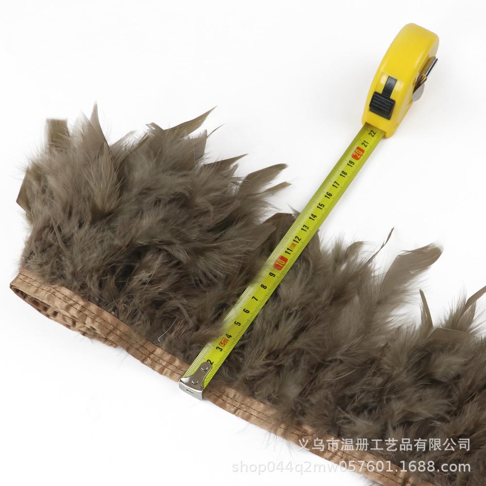 Turkey Feather Cloth Edge Diy Car Doll Decorative Material Fire Lace Dress Skirt 1M/Bag