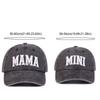 Fashion Washed Cotton MAMA MINI Embroidery Caps Vintage Breathable Parent-Unisex Baseball Hats Adjustable Baseball Cap