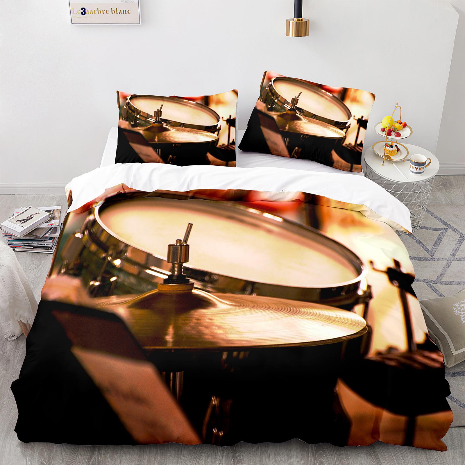 

Home Textile Drum Quilt Cover Digital Printing Three-Piece Set 140*210cm