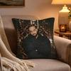 Hot Cool Singer DDrake Pillow Case Soft Plush Cushion Cover Double Print and Invisible Zipper for Sofa Home Car Use