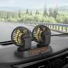 12V/24V Double Head USB Car Fan for Trucks & Minivans - Powerful Cooling