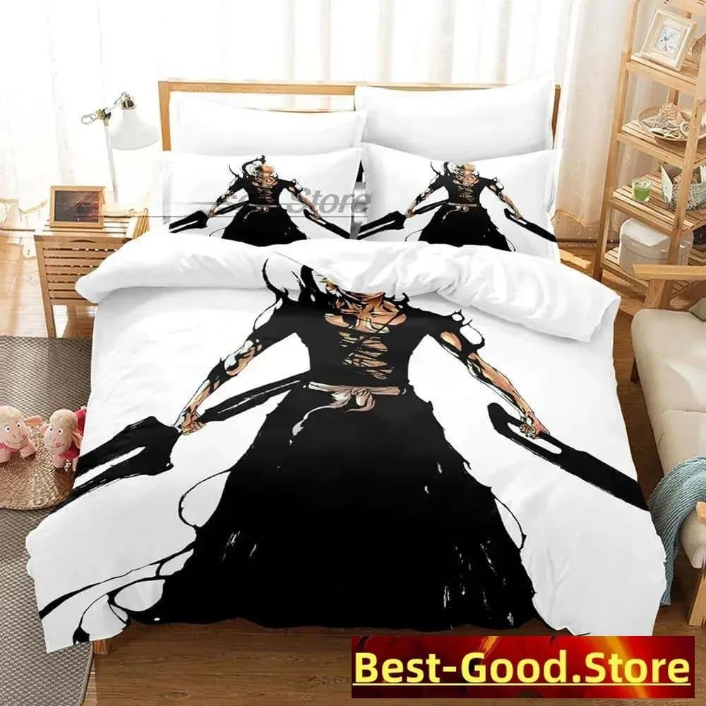 Comforter New 3D Print Anime Bleach Kuchiki Rukia Bedding Set Single Twin Full Queen King Size Bed Set Adult Kid Bedroom S