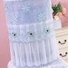 1Pc Barrel Dust Cover Universal Printed Reusable Bucket Sleeve Upper Dustproof Water Dispenser Cove Lace Embroidered