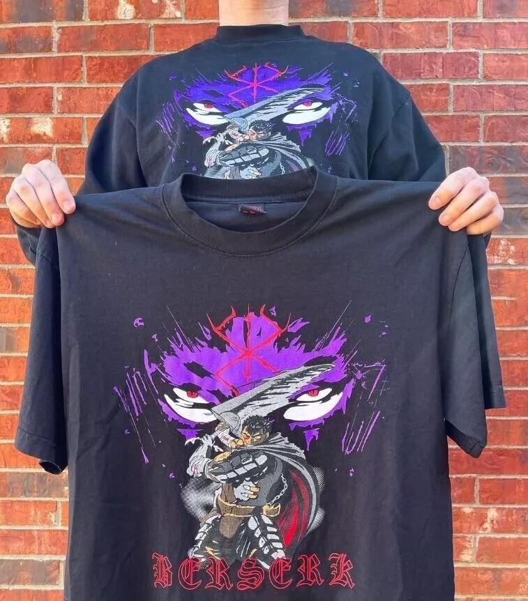 

Berserk Anime Black Short Sleeve Cotton T-shirt Unisex S-5XL Men Women Unisex T-Shirt XXXXL