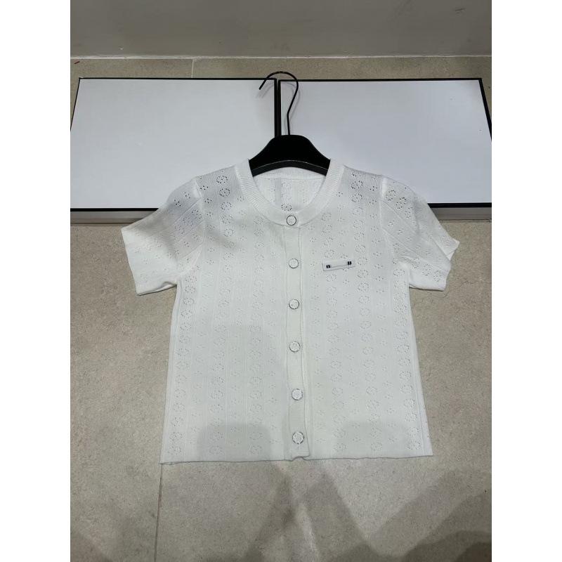 2026 Summer Age-Defying Hollow Round Neck Knit Cardigan Top
