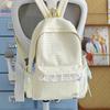 Schoolbag Korean fresh plaid corrugated backpack girl heart lace small schoolbag girls junior high school students female commuter bag