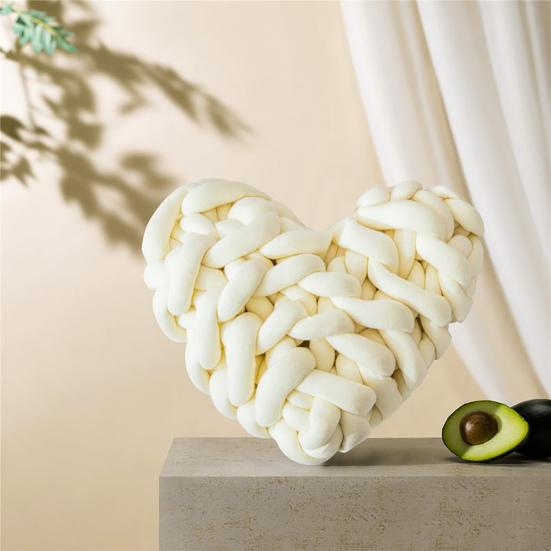 Throw Pillow Breathable Handcrafted Heart-shaped Fashion Home Sofa Woven Pillow Household Supplies