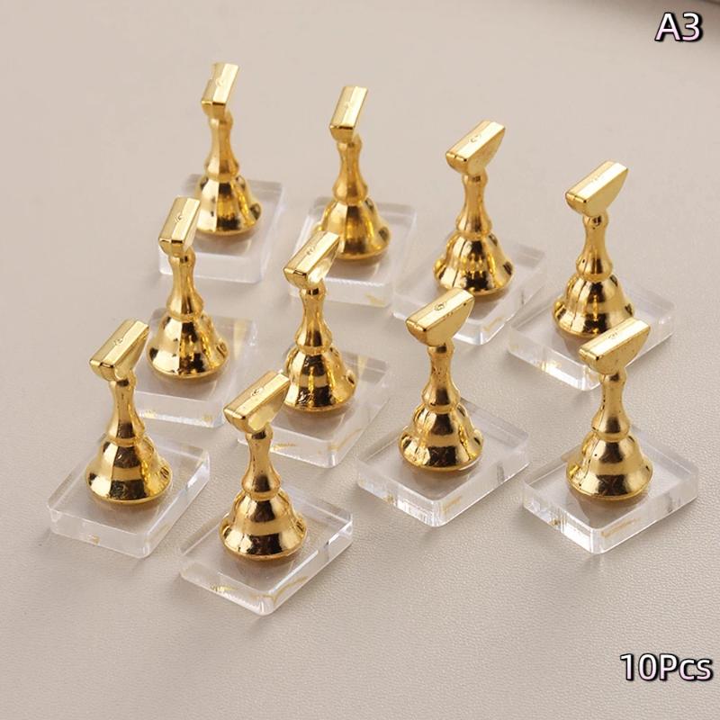 Non-Magnetic Acrylic Nail Stand Nail Chess Nail Practice Stand False For Cat Eye Gel Press On Manicure Stand Tools