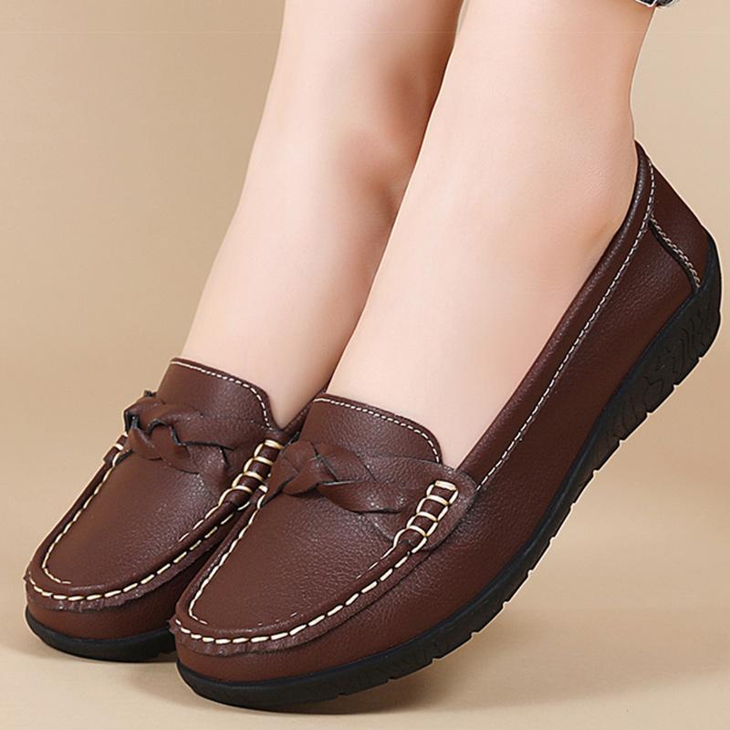 

Woman Shoes Slip-on Flat Shoes With Soft Leather Loafers Women s New Flats Casual Shoes Women Footwear White Mujer 35