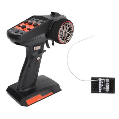 Transmisor de Radio 2.4G 7CH Mando a Distancia con Receptor 7 Canales Mando a Distancia para Coche RC Barco Negro