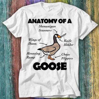 Anatomie einer Gans Ente Online Gaming T-Shirt Top Tee 186