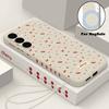 Magnetic Cherry Bow Print Case For Samsung Galaxy S25 S24 FE S24 S23 S22 Ultra Plus For Magsafe Wireless Charge Soft Phone Cover