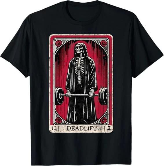 Men s and Women s T-shirts NEW LIMITED Deadlift Skeleton Halloween Gym Weightlifting Design T-Shirt S-3XL S
