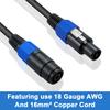 Poyiccot Speakon Extension Speaker Cable 18AWG Male to Speakon Extension DJ PA Stage Audio Jack Loudspeaker Amplifier Wiring Cord with Twist Cable,