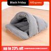 Comfortable Semi-Enclosed Cat Sleeping Bag Slipper Shape Soft Hamster Cotton Nest Warm Large Capacity Cozy Pet Bed Pet Shop