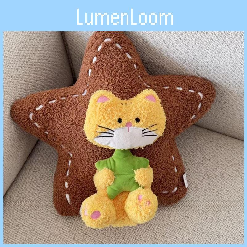 Cartoon Star Pillow Cushion With Plush Cover For Home Office Decor