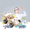 Kids Educational Science Diy Wooden Remote Control Car Model Kit Handmade Assembly Steam Toy