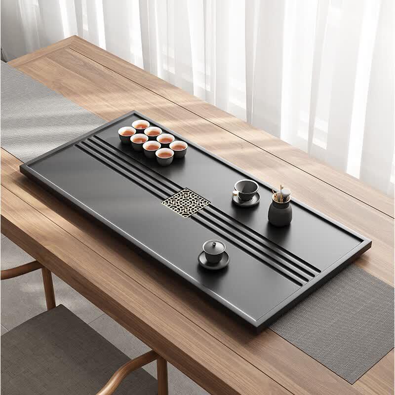 Large Double Layer Acrylic Drainage Tea Tray