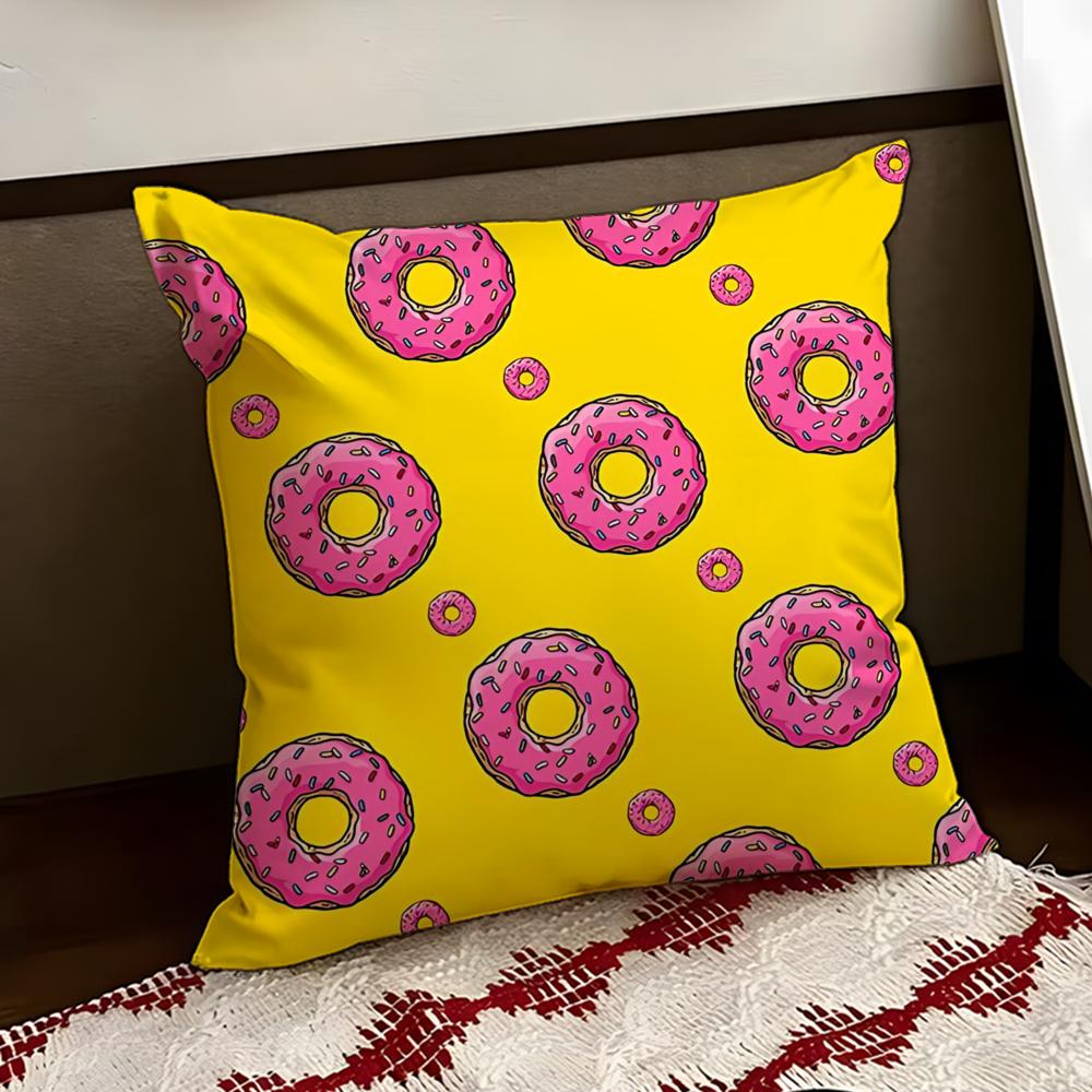 Sprinkled donut Cushion Cover Reversible Soft Durable Pillow Cover Home  Car MultiScene Use for Daily Comfort