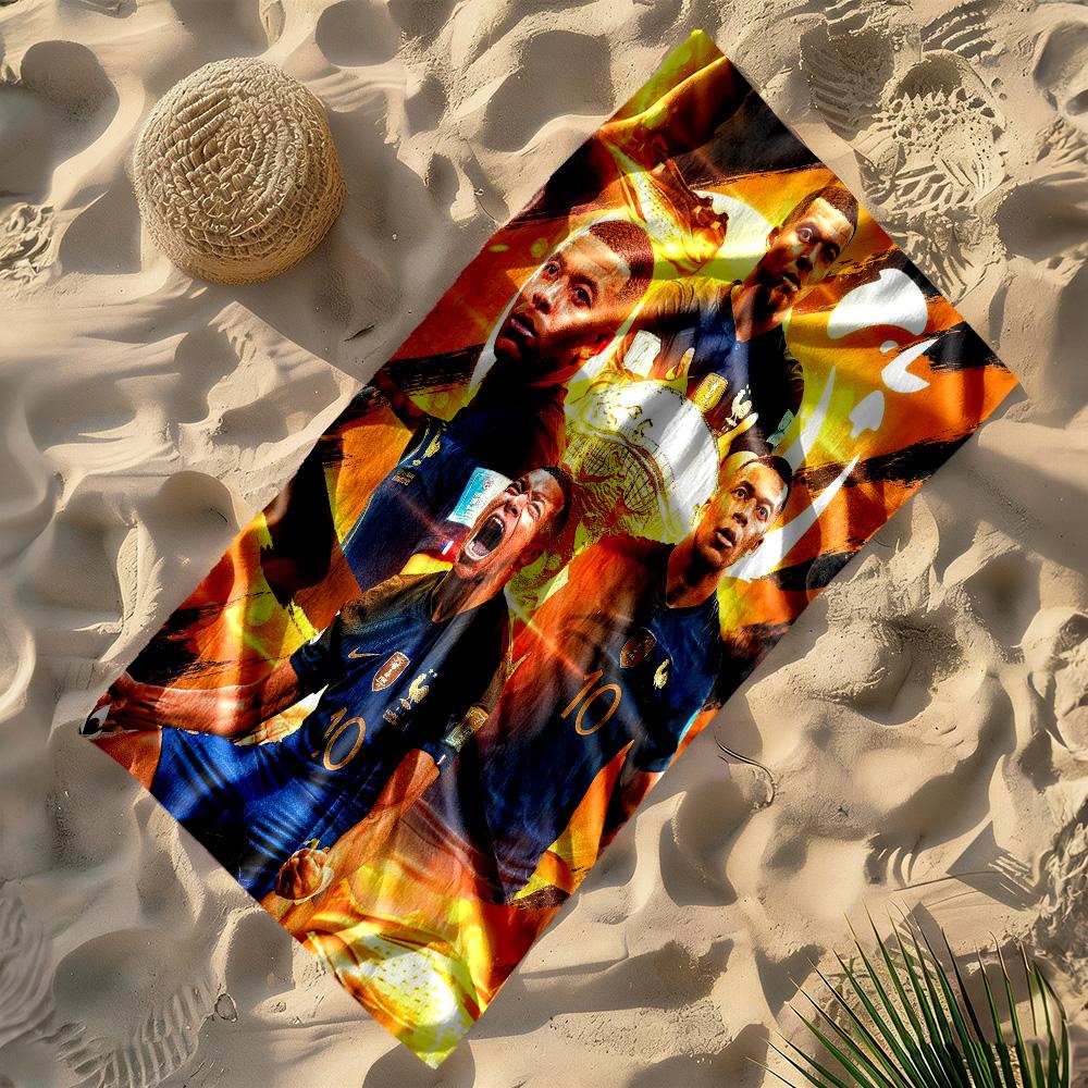 Star Player Kylian Mbappé Beach Towel Super Soft Absorbent Comfortable Lightweight