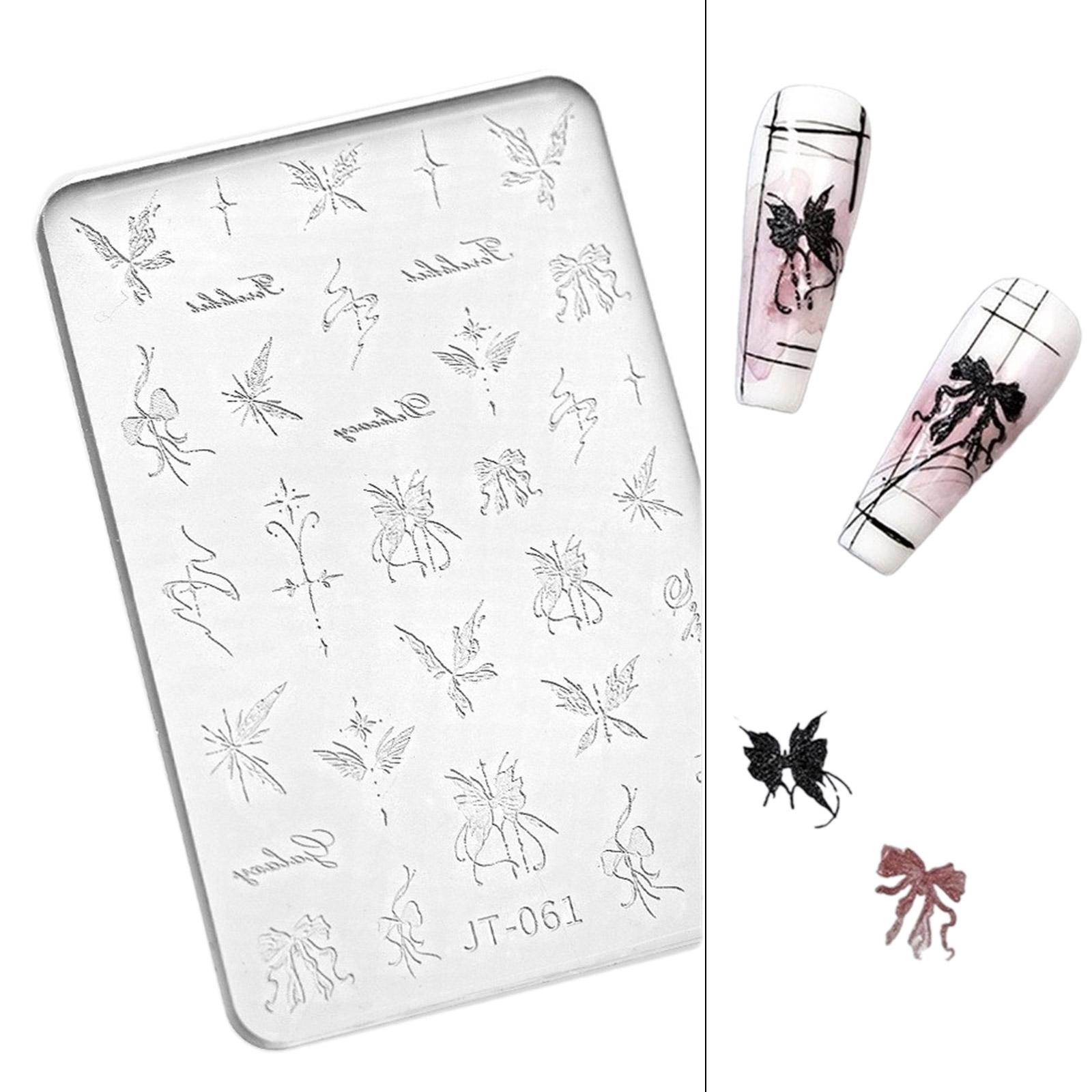 

3D силиконовая форма для дизайна ногтей, медузы, бабочки, формы для литья ногтей, рельефные трафареты для ногтей, скульптура, форма для маникюра 4