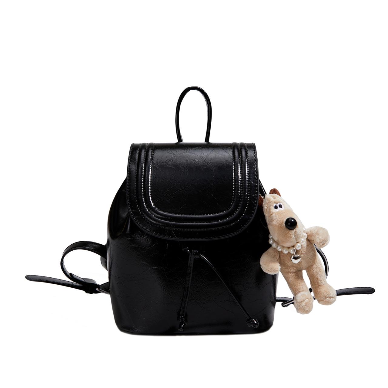 

Модный рюкзак для женщин, простой маленький рюкзак, высококачественная женская сумка для поездок на работу и отдыха no pendant чёрный