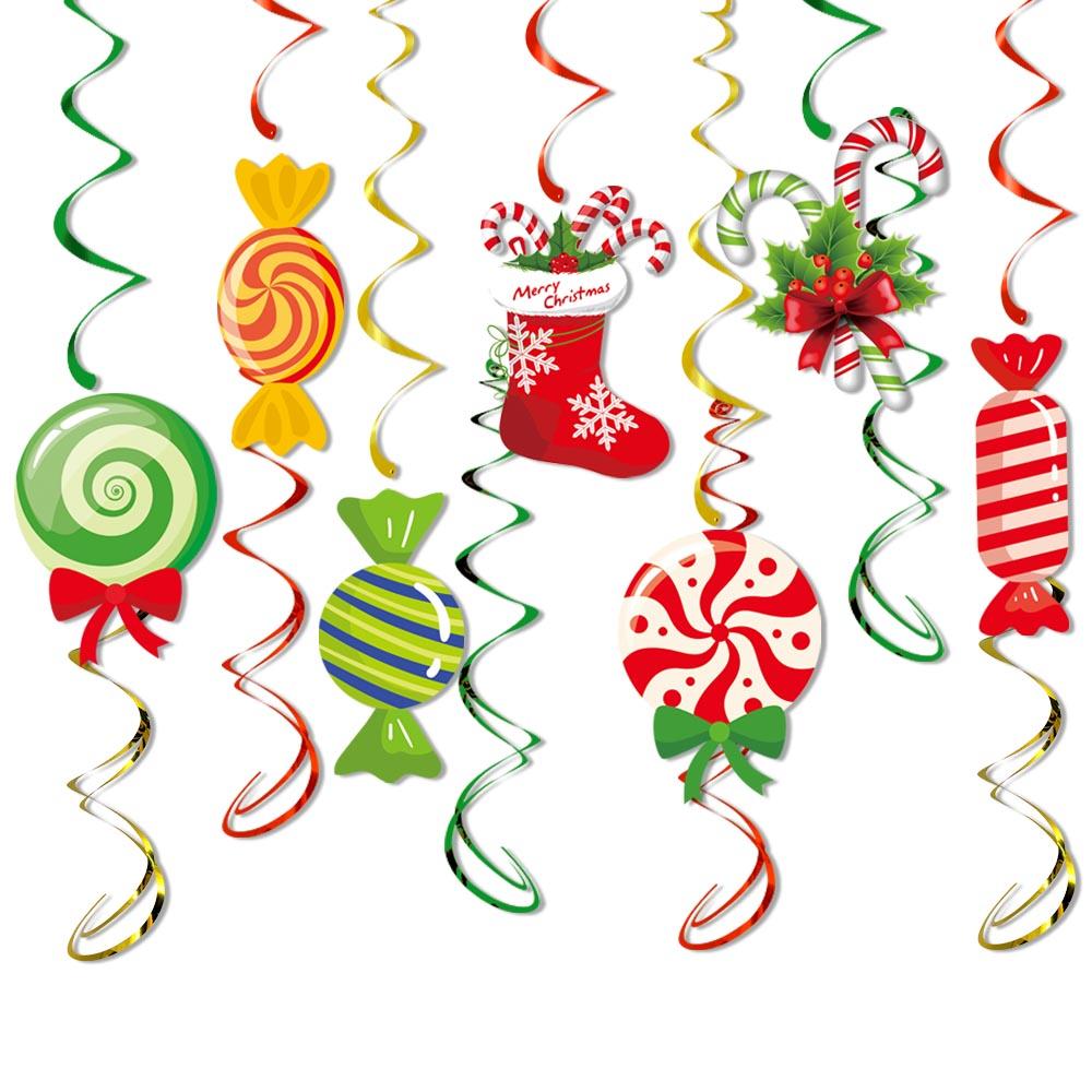 Christmas Door Hanging Pendant Xmas Paper Banner Drop Ornaments Santa Claus Snowman Xmas Cars Merry Christmas Decorations 2023