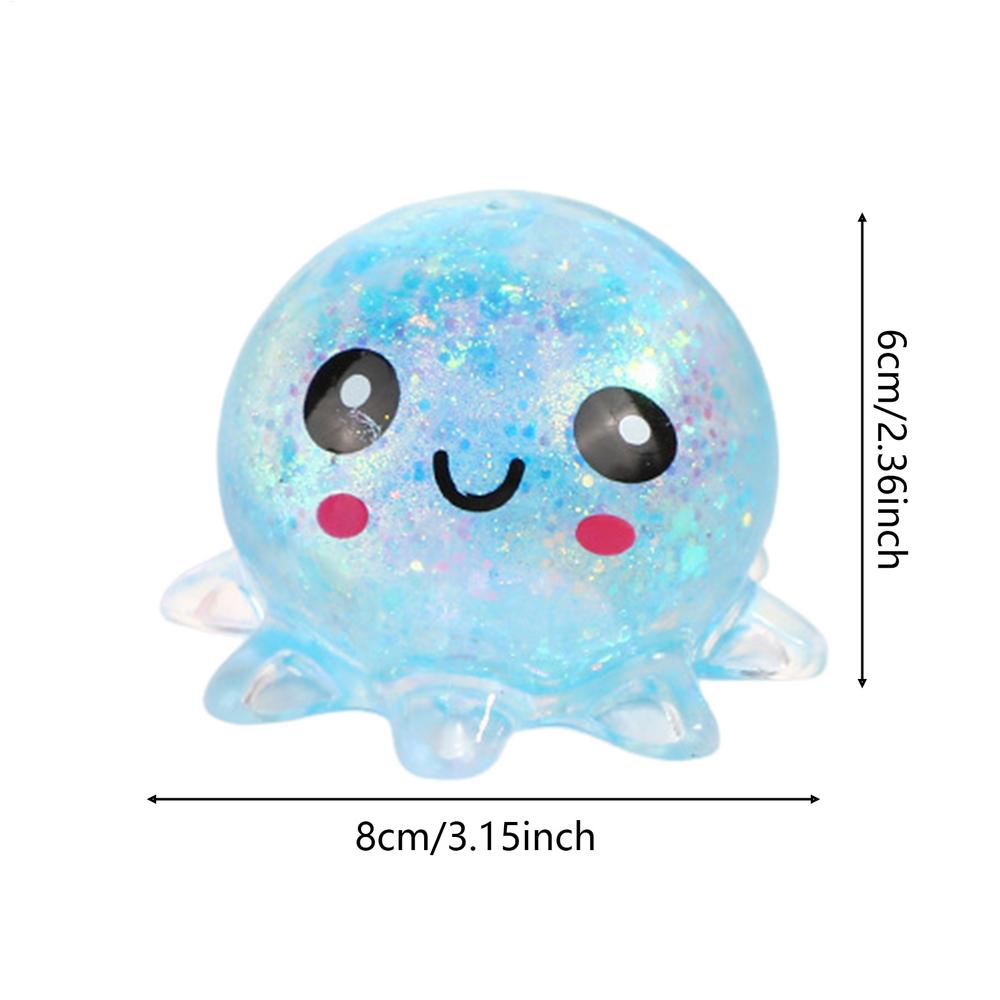Soft Octopus Sensory Stress Toys Funny Pocket Stress Balls Toy for Kids Adults Women Men Students Holiday Birthday Gifts