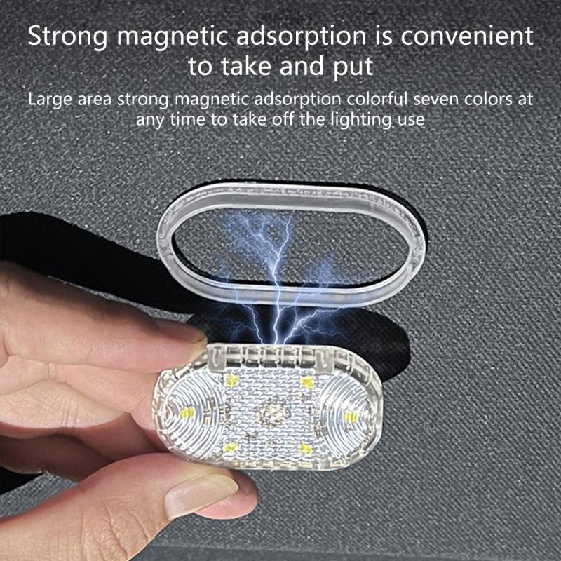 LED Night Light Lamp Car LED Touch Lights Wireless Interior Light Magnetic Auto Door Light USB Rechargeable 5V