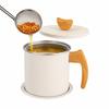 Fine Mesh Cooking Oil Storage Can Heat-Resistant with Strainer Oil Filtration Can Ergonomic Handle with Lid