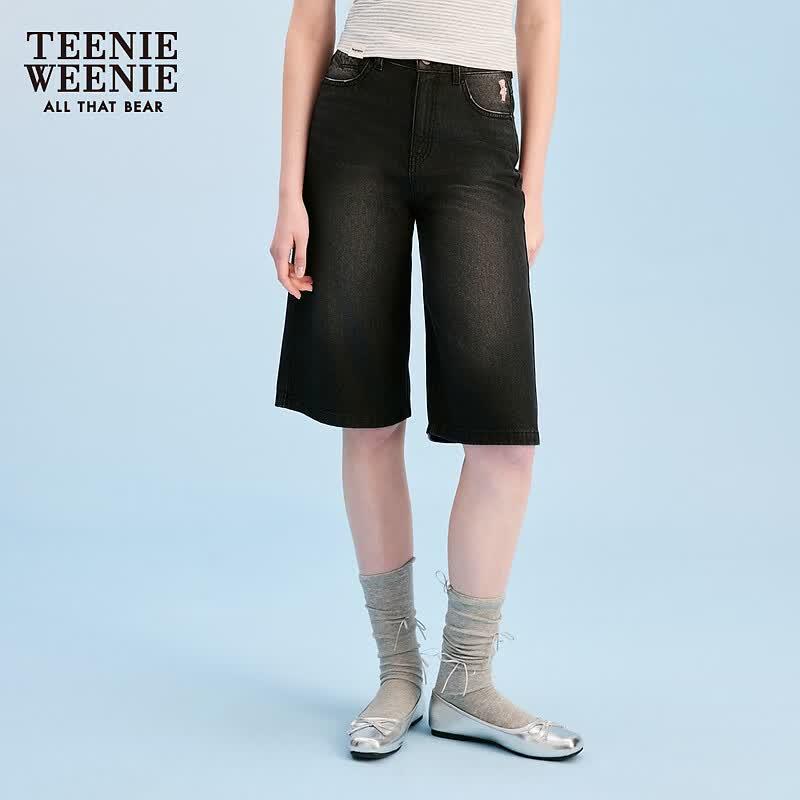 Teenie Weenie Women s Bear Cartoon Denim Shorts S