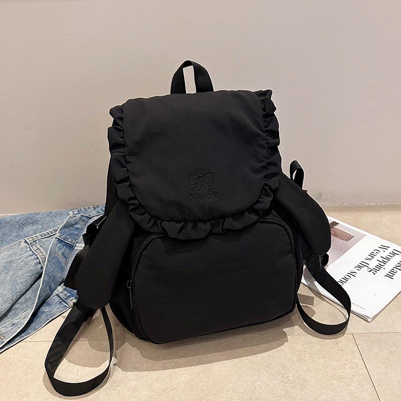 Schoolbag Korean Ins Rabbit Ears Small Backpack Female Niche High Value College Student Schoolbag Light Commuter Casual Backpack