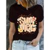 Lässiges Sommer-T-Shirt für Damen mit Buchstabenprint